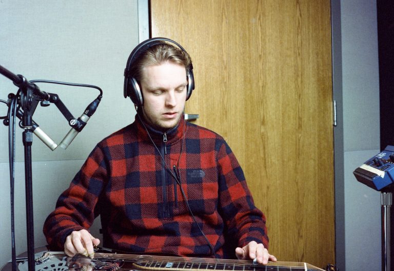 Dobro recording @ ETSU Recording Lab - Photo by Ben Bateson