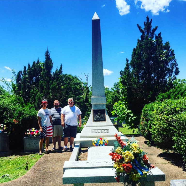 With Mike Bub and Tyler Griffith @ Bill Monroe’s Grave in Rosine Kentucky